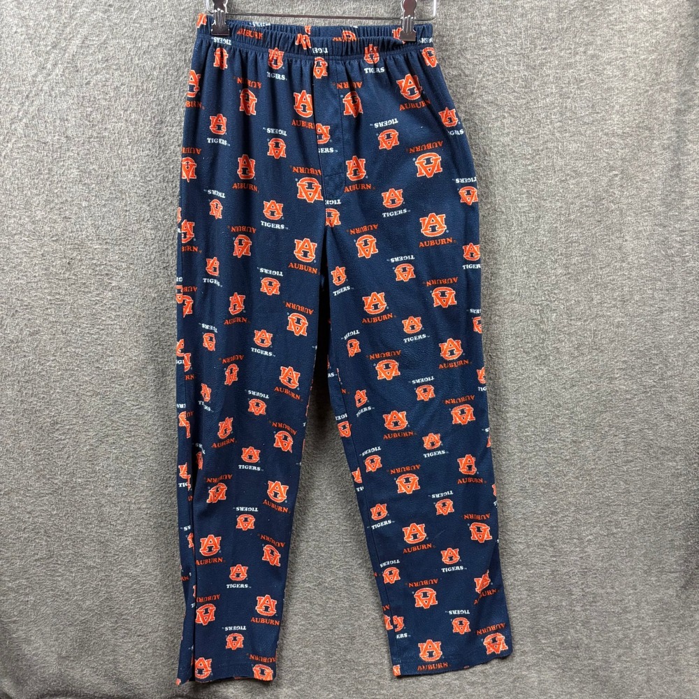 Genuine Stuff Auburn Tigers Fleece Pajama Pants‎ Unisex XL Navy Orange Logo